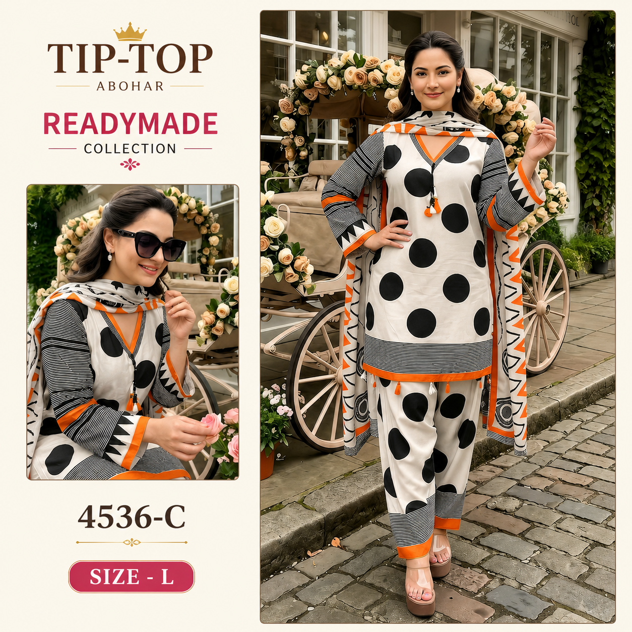 Viral Polka Dot Muslin Farshi Plazo Suit Set with Designer Dupatta – Premium Readymade Ethnic Wear