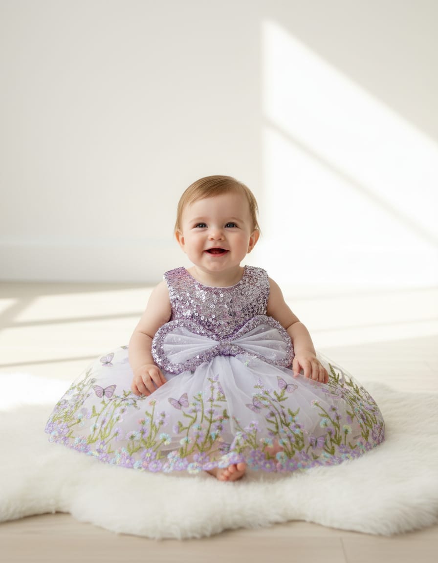 Lavender Doll Frock